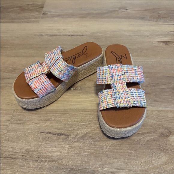 Zodiac Multicolor Tweed Slide Sandals - Picture 3 of 4